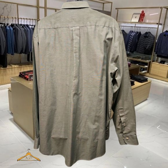 Brooks Brothers Dress Shirt - XL, Green, Non-Iron, Button Down Collar - Picture 7 of 8